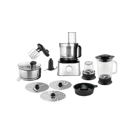 Kenwood Multipro Compact Food Processor, 800 Watt, Silver/Black - FDM307SS