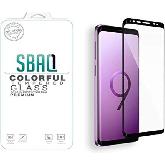 شاشة حماية زجاج 3D سباق لسامسونج جالكسي S9 بلس - شفاف باطار اسود