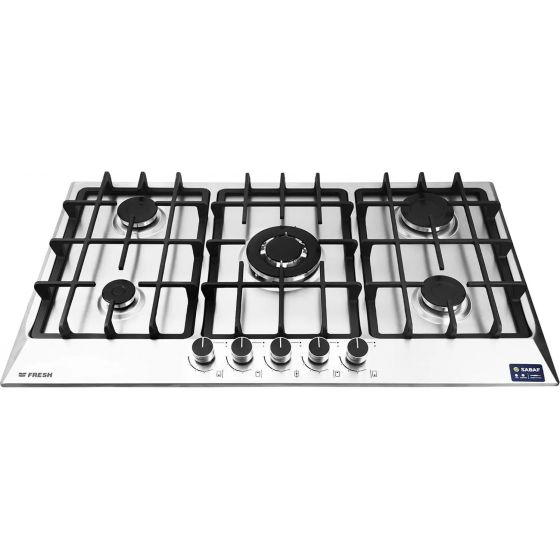 Fresh Gas Built-in Hob, 90cm, 5 Burner, Silver- 17511