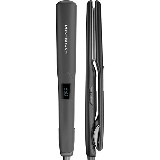 Rush Brush X2 Max Hair Straightener, Black- RB-X2MAX-Black