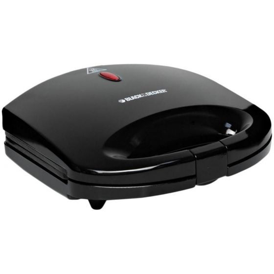 Black + Decker Sandwich Maker, 600 Watt, Black - TS1000