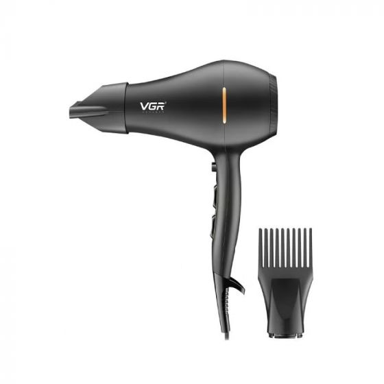 VGR Hair Dryer, 2200 Watt, 3 Temperatures, Black - V-433