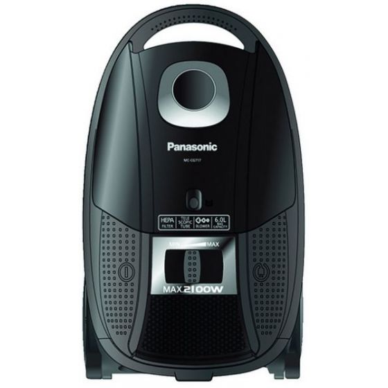 Panasonic Deluxe Series Bagged Vacuum Cleaner, 2100 Watt, Black - MC-CG715