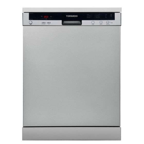 Tornado Freestanding Dishwasher, 12 Persons, 6 Programs, Silver- DWS-A12CTT-S
