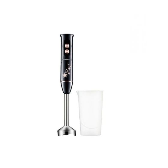 Sokany Hand Blender with Beaker, 600 Watt, Black - SK-02013