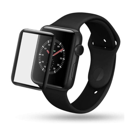 Screen Protector for Apple Watch 7 45mm, Transparent with Black Frame