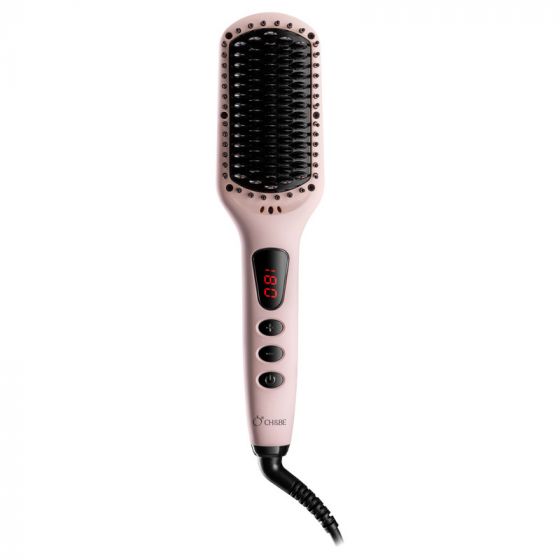 Cherry and Berry Smart Ionic Ceramic Straightener Brush, 230C Degree, Pink - CB-H04