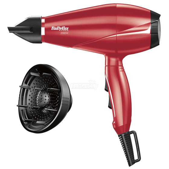 Babyliss Pro-Fashion Hair Dryer, 2000 Watt, Red - 6604RPE