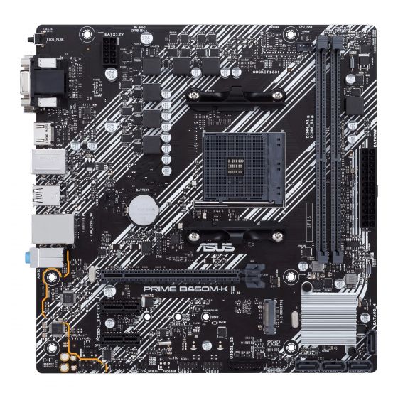 ASUS PRIME B450M-K II, AMD AM4 Socket, AMD Ryzen Processors, Micro ATX Motherboard, DDR4, Realtek LAN