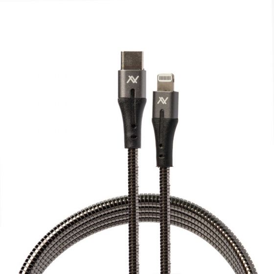كابل USB -C الى لايتنينج لافينتو، 1 متر، اسود - MP533