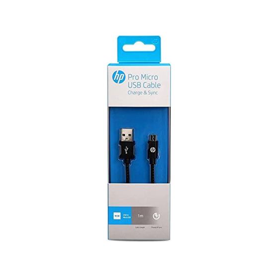 HP Pro USB to Micro USB Charging Cable, 1 Meter - Black, HP041GBBLK1TW