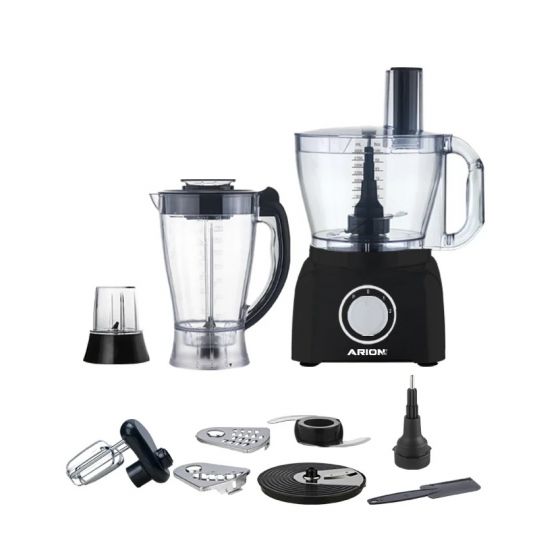 Arion Food Processor, 1400 Watt, Black - AR 1400W
