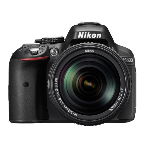 Nikon D5300 DSLR Camera, 24.2 MP, Black, With 18-55 mm VR Lens Kit
