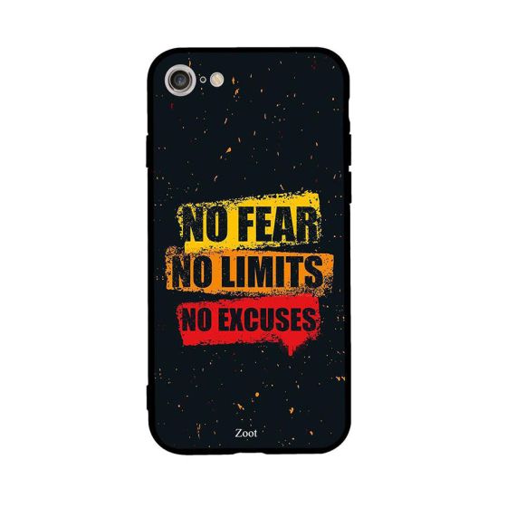 جراب ظهر بطبعة عبارة No Fear Limits Excuses لابل ايفون 7