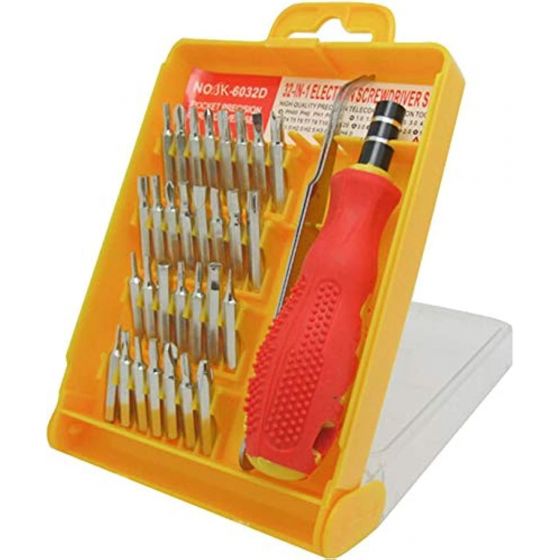 Multifunctional Screwdriver Set, 32 Pieces, Orange - JK-6032D
