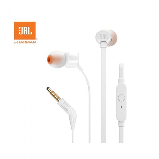 JBL Headphone Wired, T-110, White