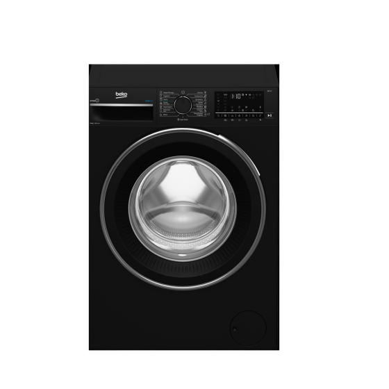 Beko Automatic Front Loading Washing Machine, 10 Kg, Inverter Motor, Black - B3WFU501040BCI