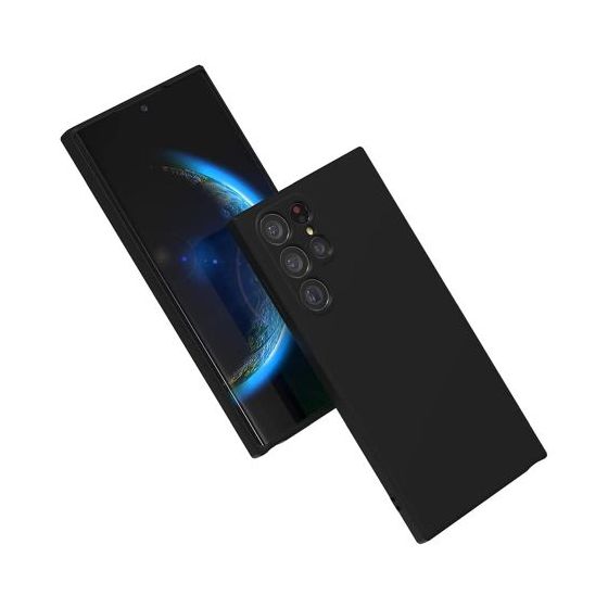 Stratg silicone Back Cover for Samsung Galaxy S22 Ultra - Black