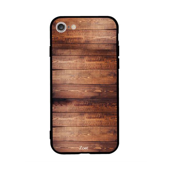 Embossed Wooden Pattern Printed Back Cover for Apple iPhone 7