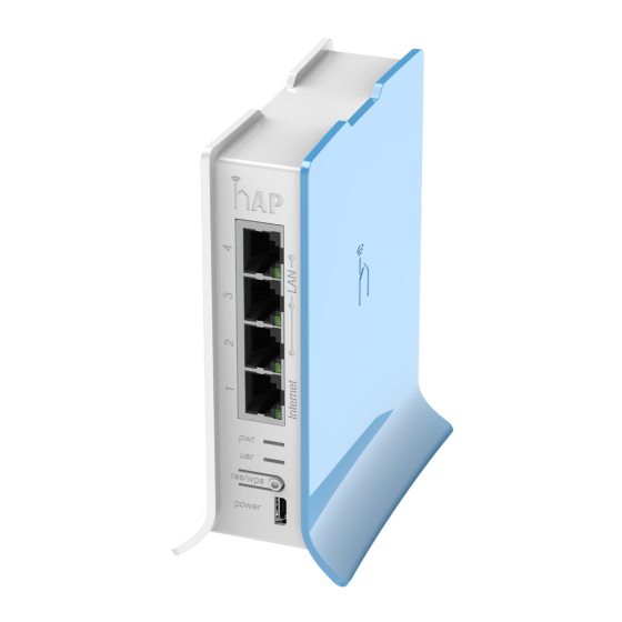Mikrotik hAP lite TC Wireless Access Point, 4 Ports, White and Blue - RB941-2nD-TC
