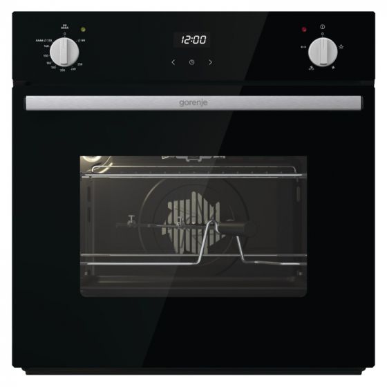 Gorenje Built-in Single Gas Oven with Grill, 60 Cm, 88 Liters, Black - BOGX6632E05BG