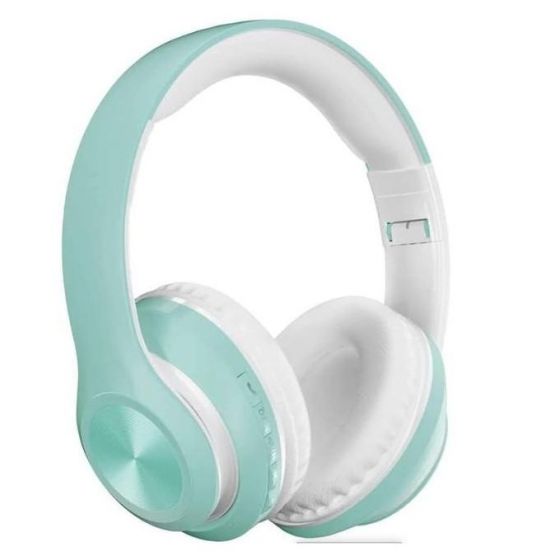 Wired and Wireless Over Ear Headphones, Blue - P68