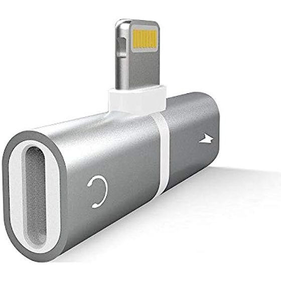 Phone X / 8 / 8 Plus / 7 / 7 Plus Adapter & Splitter, Double Lightning Headphone Audio & Charge Cable, Support Music Control, Charger and Phone Communication
