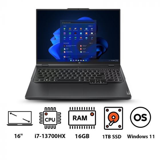 Lenovo Legion Pro 5 16IRX8, Intel Core i7-13700HX, 1TB SSD, 16GB RAM, 16 Inches, WQXGA IPS 240HZ Display, NVIDIA GeForce RTX 4060 GDDR6 8GB, Windows 11-Onyx Grey