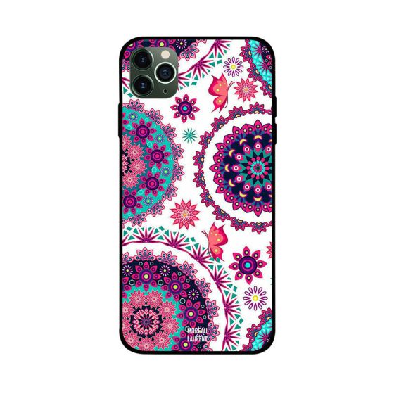 Round Floral Printed Back Cover for Apple iPhone 11 Pro