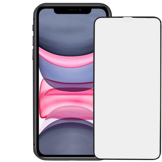 Apple iPhone 11, 128GB, 4GB RAM, 4G LTE - Black with Glass Screen Protector