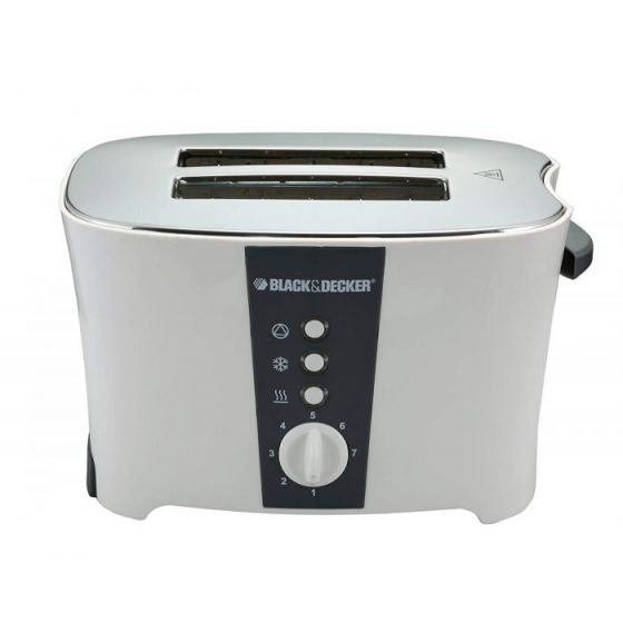 Black & Decker Cool Touch Toaster, 2 Slice, 800 Watt, White - ET122