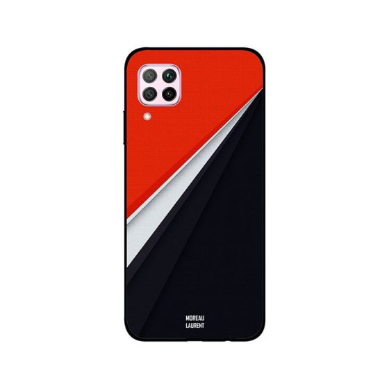 Moreau Laurent Red White Black Combination Pattern Printed Back Cover for Huawei Nova 7i