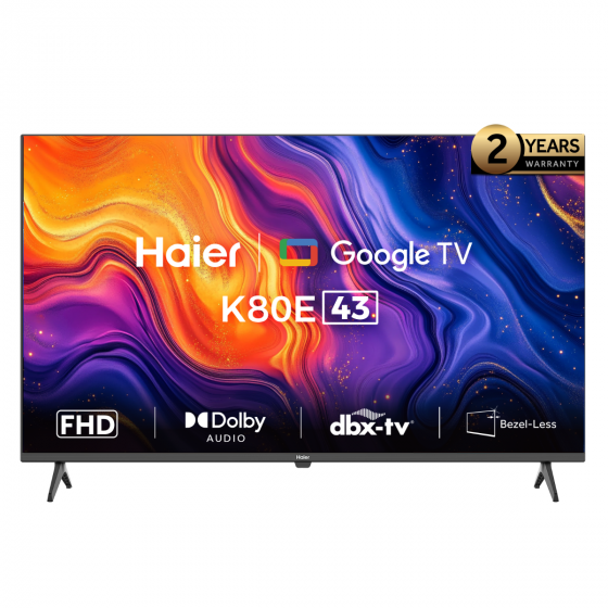 Haier 43 Inch FHD Smart LED TV with Built-in Receiver - H43K80EF