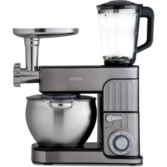 DMS 3 in 1 Food Processor with Attachments, 2350W, 8.5 Liters, Stainless Steel - 4251362405507