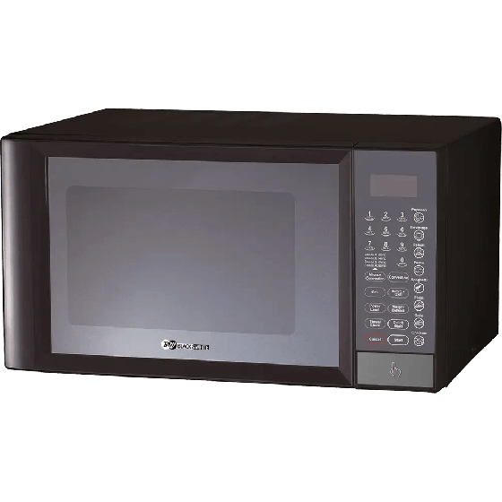Black and White Microwave with Grill, 43 Liters, Black - MW-430 DGC