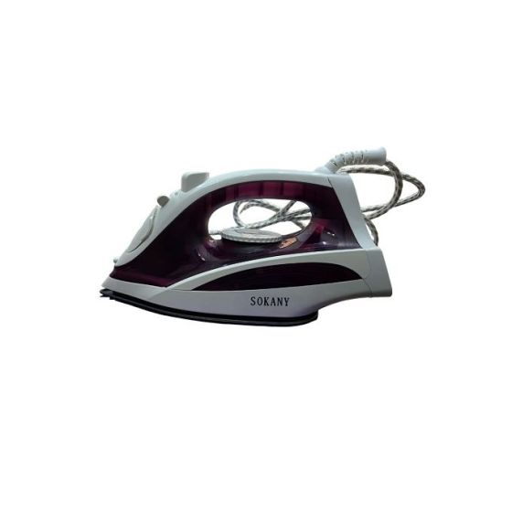 Sokany Steam Iron, 150ml, 1400W, White and Purple - SK-2072