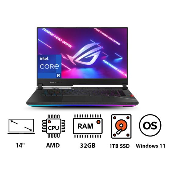 Asus ROG Strix SCAR 15 (2022) G533ZW-LN086W Laptop, 14 inch, AMD Ryzen 9 5900HS, 1TB SSD, 32GB RAM, Intel Iris Xe Graphics 8GB GDDR6, Windows 11 - Off Black