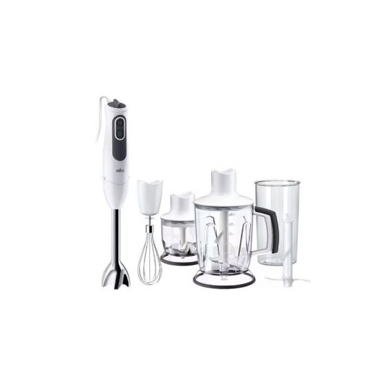 Braun MultiQuick 3 Vario Hand Blender, 1.25 Liter, 750 Watt, White and Grey - MQ3145 WH