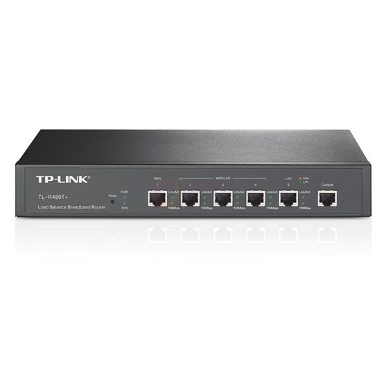 TP-Link  Broadband Router, 4 Ports, Black- TL-R480T+