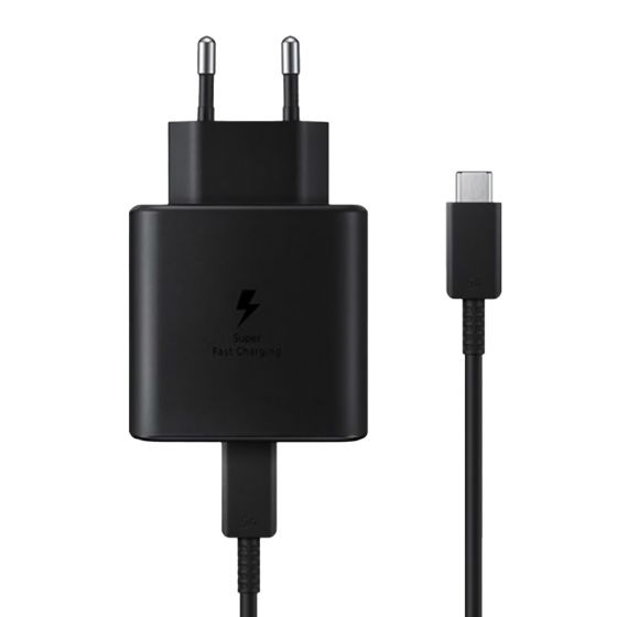 Samsung EP-TA845 Super Fast Charger 45W 2 Pin With cable Type-C To Type-C 5A - Black