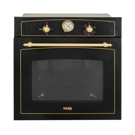 Hans Built-in Gas Oven, with Grill, 60 Cm, 67 Liters, Black- OGO204.11