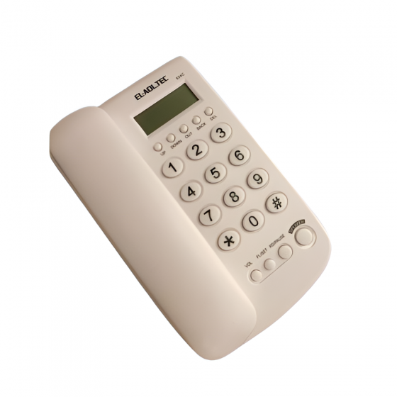 EL-ADL Tec Wired Office Phone, White - 924 