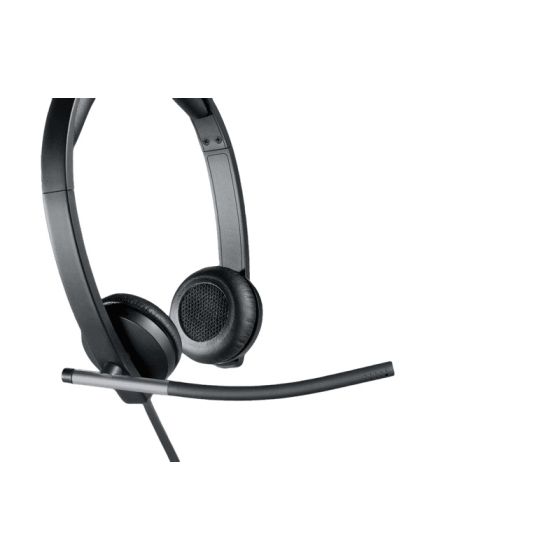 Logitech Over-Ear Wired Headphones with Mirophone, Black- H650E