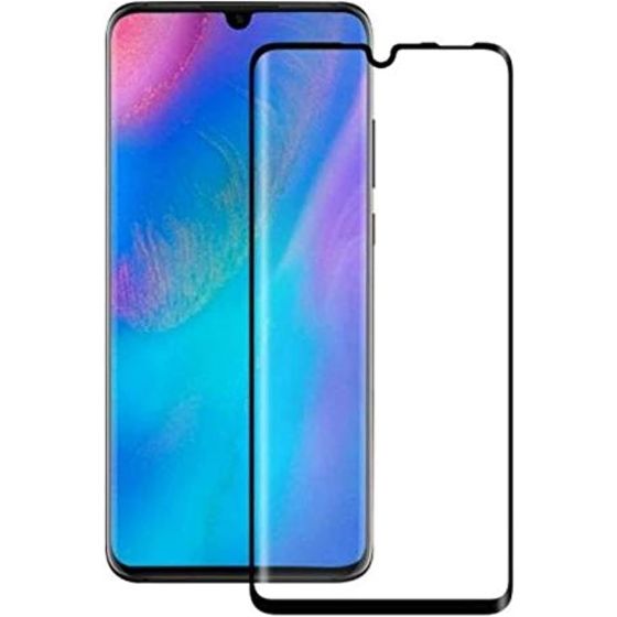 شاشة حماية زجاج مقوى 5D لهواوي P30 لايت - شفاف بإطار اسود