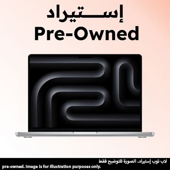 ابل ماك بوك برو 2023، شريحة M3 ثمانية النواة، وحدة معالجة رسومات 10 نواة، هارد SSD سعة 512 جيجا، رام 8 جيجا، شاشة 14 بوصة، ماك OS - فضي (استيراد)، فئة أ، ضمان 6 أشهر