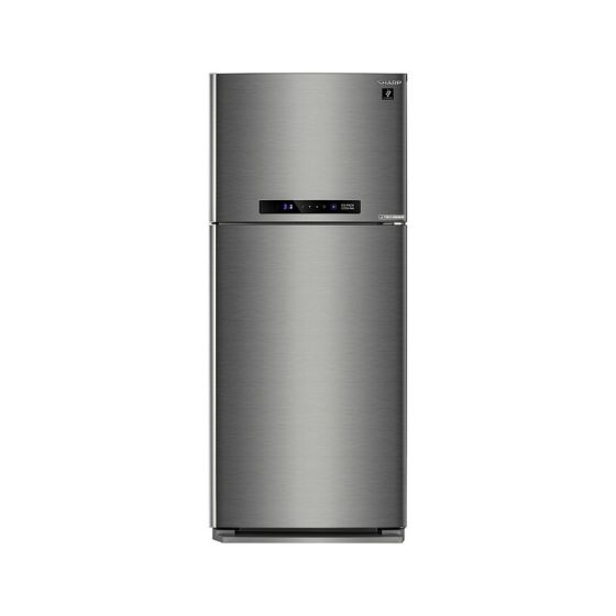ثلاجة نوفروست شارب بفريزر علوي، 450 لتر، 15.8 قدم، انفرتر، فضي - SJ-PV58G-DST
