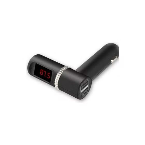 Car Charger with FM Transmitter, 2.1A - Black
