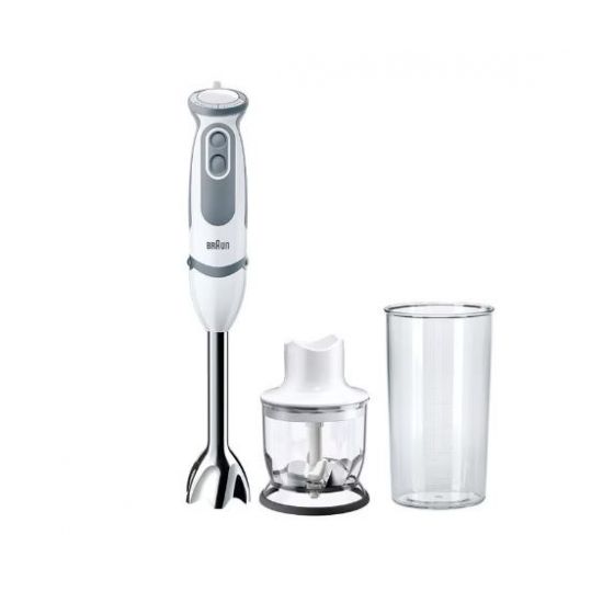 Braun Minipimer 5220 Hand Blender, 600ml, 1000 Watt, White and Grey - MQ5220WH