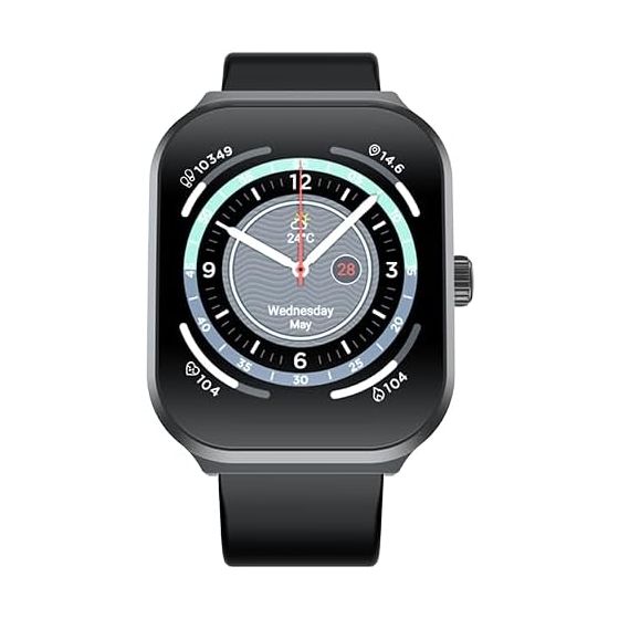 Infinix XWatch 3 Plus Smart Watch, 2.13 Inches,  Gray Case and Black Strap - XW3P