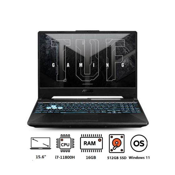 ASUS TUF F15 FX506HE-HN393W Gaming Laptop, Intel Core I7-11800H, 512GB NVMe SSD, 16GB RAM, 15.6 Inch FHD, NVIDIA GeForce RTX 3050 Ti 4GB, Windows 11 - Mecha Grey